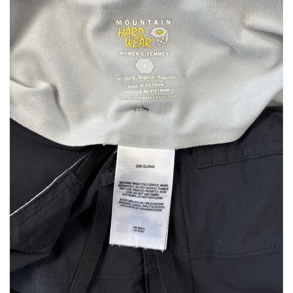 Mountain Hardware Convertible Pants Womens 8 Cargo Hiking Shorts Black - Picture 5 of 7